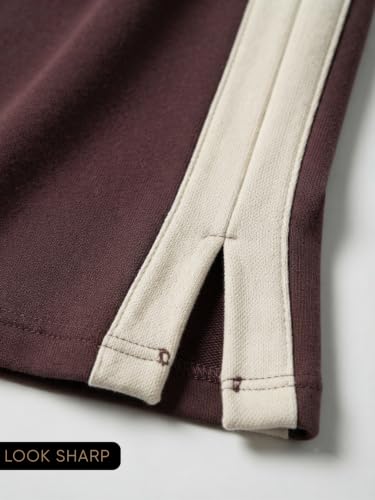 Image of GRECIILOOKS Men Casual Trouser | Men's Wide Leg Track Pants with Contrast Side Panel | Relaxed Drawstring Fit Streetwear Trousers | Loose Fit Joggers for Man