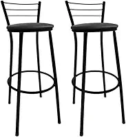 Banquetas para Balcão de Cozinha | Banqueta Alta para Balcão - Bancos Altos Bistrô Bancada Cozinha Americana Bar 35 * 35 * 70cm(Preto)