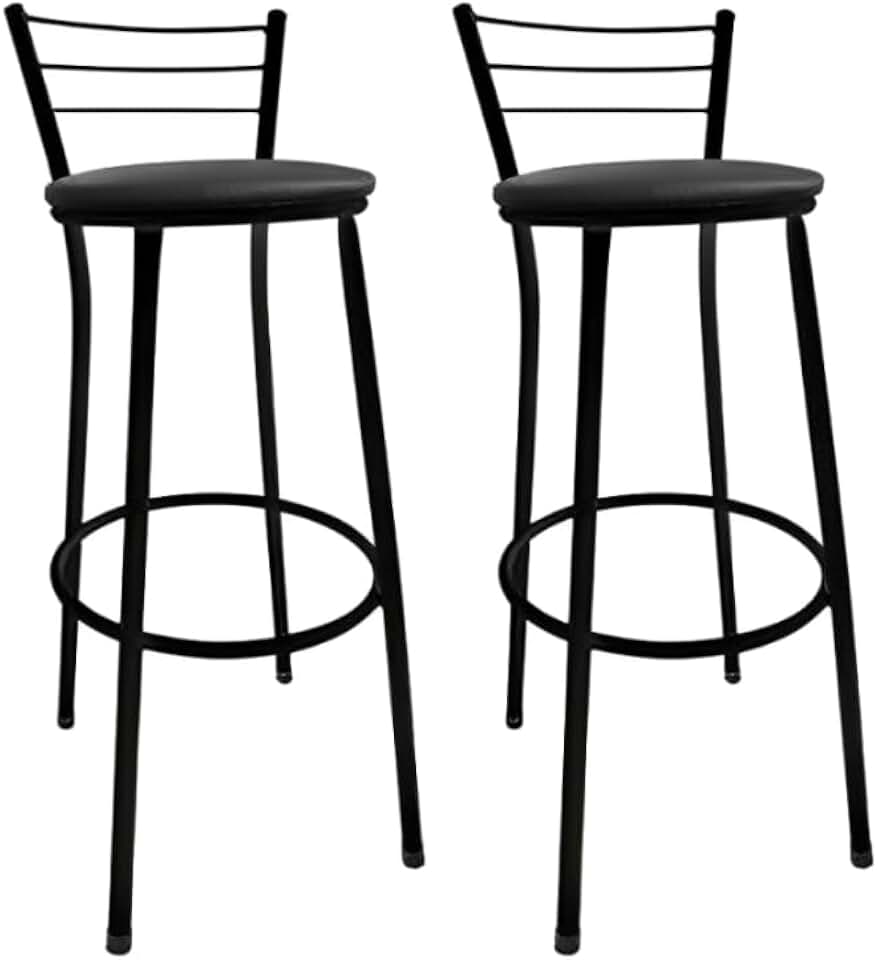 Banquetas para Balcão de Cozinha | Banqueta Alta para Balcão - Bancos Altos Bistrô Bancada Cozinha Americana Bar 35 * 35 * 70cm(Preto)