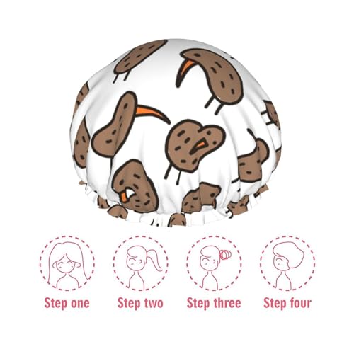 Bonnet de douche imperméable Kiwi Birds Cut pour cheveux longs - 6