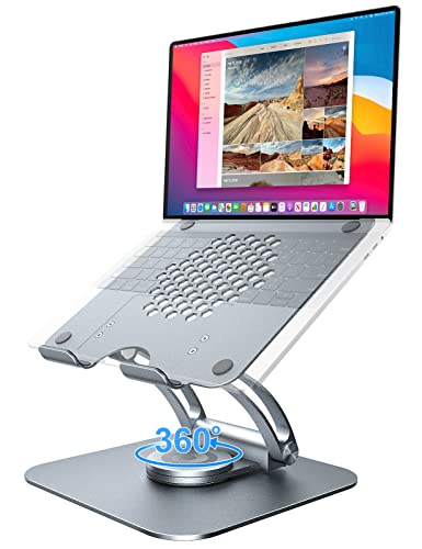 Tounee-Swivel-Laptop-Stand-for-Desk-Adjustable-Computer-Stand-Laptop-Holder-with-360-Rotating-Base-Ergonomic-Laptop-Riser-Compatible-with-MacBook-Air-Pro-All-Laptop-10-16-Gray