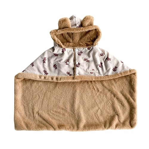 Manta de capa para mascotas, bonita manta suave y cómoda para perro, abrigo para gatos para clima frío, las mascotas usan sombreros y mantas, suministros acogedores para mascotas para mayor comodidad,