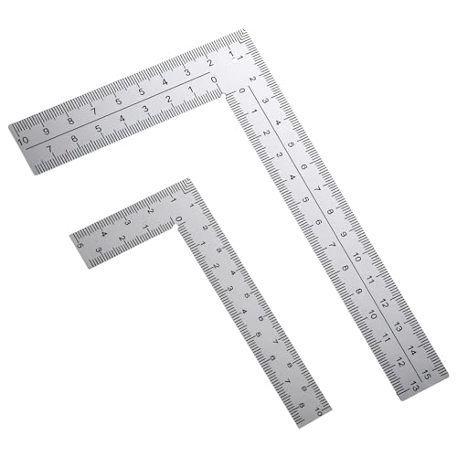 L Shaped Ruler Mini Measuring Tool 5 * 10cm & 10 * 15cm Square Ruler 90 Degree Square L Rulers Framing Rulers Measuring Tools for Engineers Carpenter