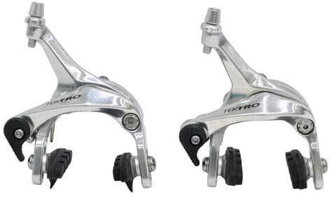 TEKTRO R313 Dual Pivot Caliper Brake Set 39-52mm Designed for 28C tire, Silver, MH1815