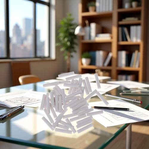 50 Stück weiße Radiergummi-Nachfüllpackungen mit Ersatz-Skizzenradierer, 5 x 25 mm, geeignet für Schule, Büro, schön und attraktiv, Druckbleistift-Radiergummi-Nachfüllpackungen, Radiergummis und