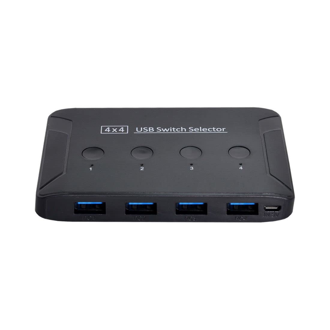 chenyang Conmutador KVM USB 3.0 para compartir 4 ordenadores, 4 dispositivos USB para teclado, ratón, escáner, impresora