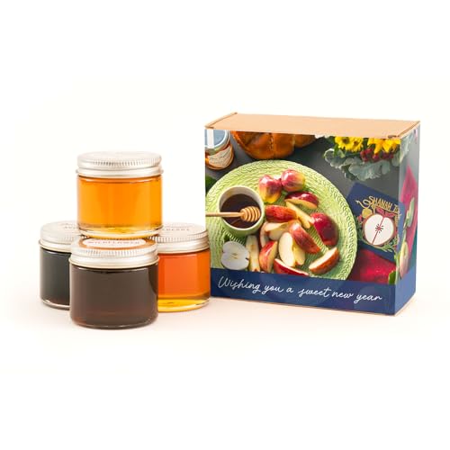 Set de miel kosher Sweet New Year, 4 variedades