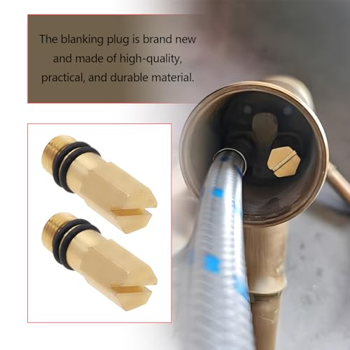 LT Easiyl 2 Stück Warm- und Kaltwassereinlass M10 Gewinde Messing Stöpsel Wasserhahn Wasserhahn Flexibles Rohr Wassereinlass für Bad und Küche Mischbatterien 10 mm