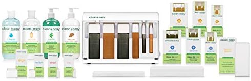 Clean + Easy Roll On Wax Kit – Roll On Wax Warmer for Hair Removal with Roller, Cartridges, Strips, Pre and Post Waxing Care, Roller Waxing Kit for Estheticians – 120V