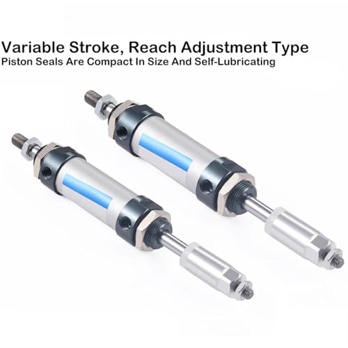 Vérin pneumatique MALJ 40mm mini-vérin à course réglable - 4