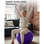 Trideer Exercise Ball for Yoga, Pilates & Fitness – Stability Ball Equipment for Home Gym & Office Chair, Core & Balance Training Accessories, Physical Therapy Equipment, Quick Pump Included, 5 Sizes - Image 5
