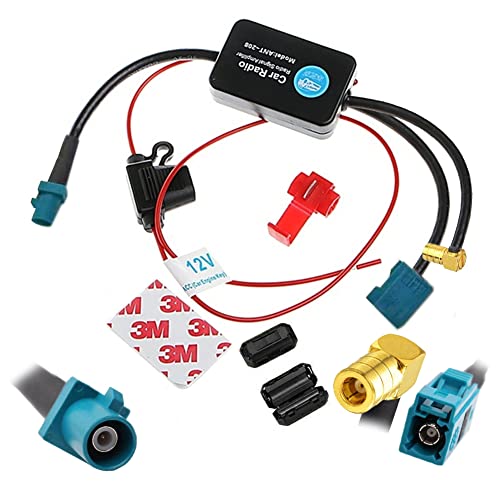 A83 Bolwins 12V Auto Antennenverstärker FM AM DAB+ Signalverstärker Adapter Fakra SMB Universal KFZ Radio