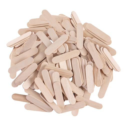 TAHULIK 150PCS Wood Popsicle Sticks for Crafts Mini Short Craft Sticks for Classroom Art Supplies Homeschool Arts and Crafts Waxing Supplies