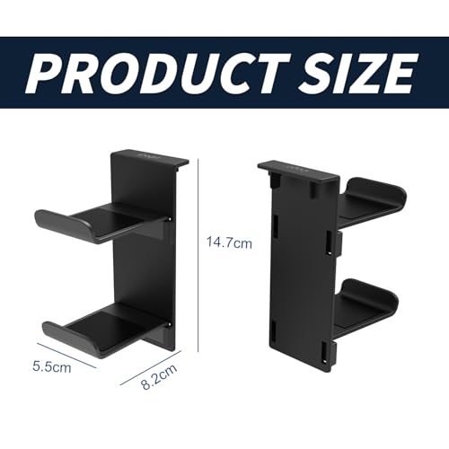 xiruiubao Joystick Holder PS 5, Xbox Joystick Holder, Gaming Headset Holder, Universal Controller Holder for PS 5 and X box Consoles, Hangs Both Controllers and Headphones Simultaneously, Black