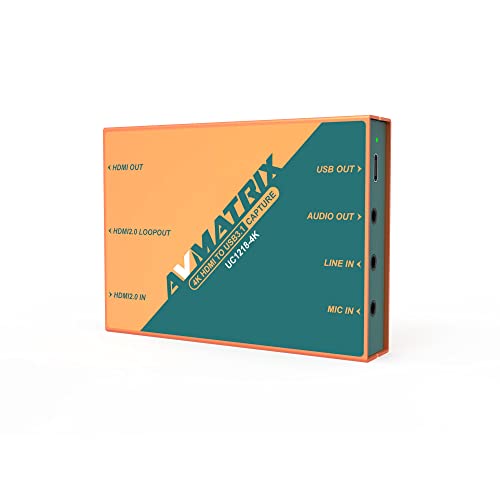 AVMATRIX UC1218-4K 4K HDMI to USB 3.1 Type-C Video Capture