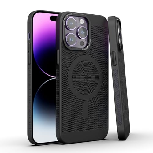 MagSafe対応 いphone13 Pro Max スマホ 放熱 冷却ケース 耐衝撃 マグセーフ対応 かわいい メッシュ構造 iPhone13 Pro Max 用ケース カメラレンズ保護 放熱性能 おしゃれ 韓国 マグネット搭載 スマホ冷却 アイフォン1