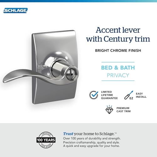 Image of SCHLAGE Accent Lever Century Rose Priv 16080 100