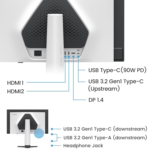 Image of BenQ MOBIUZ EX271UZ 27 inch 4K QD-OLED 240Hz 0.03ms HDMI 2.1, USB-C 90W Gaming Monitor, 99% DCI-P3, DisplayHDR True Black 400, FreeSync Premium Pro, Remote Controller, 3-Year OLED Burn-in Warranty
