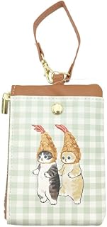 Kamio Japan mofusand 钥匙包 方格花纹 Chou Chou Poche 097230 苔绿色
