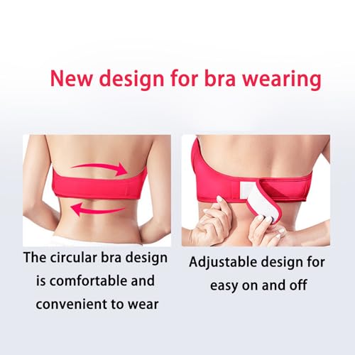 (1パック)電動バストマッサージャー、バストマッサージブラジャー、美しい形を整えるためのusbワイヤレス電気マッサージャー - 画像3