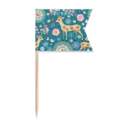 Drapeaux cure-dents Art Déco pour gâteau et fromage de fête