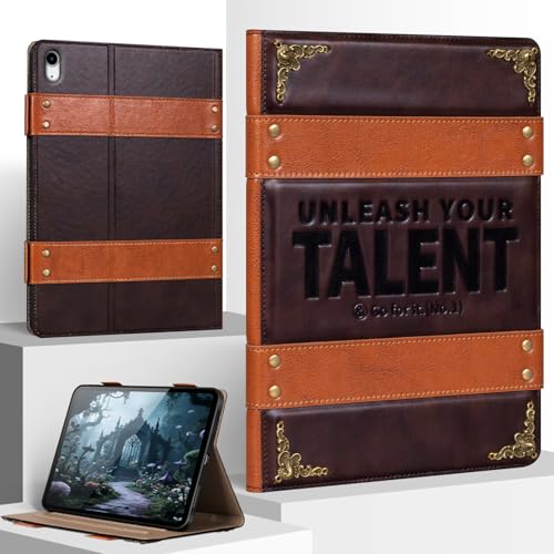 FTSOLSOH for Ipad Air 11 inch Case 8th/7th/6th Gen M4/M3/M2 2026/2025/2024 and Ipad Air 5th/4th Gen 10.9 inch 2022/2020 Leather Protection Cover Protective Shell with Auto Sleep/Wake.Red Brown