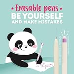 LEGAMI - Set of 5 Erasable Gel Pens with Thermosensitive Erase Ink, Range of ink colours & barrel designs, 0.7mm Tip, Bunny, Lion, Giraffe, Corgi, & Shark