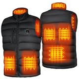 KOVNLO Heated Vest for Men With Battery Pack Included, Smart Button with Lights-out Design, Electric Heated Jackets, Lightweight Heated Clothing