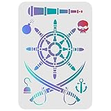 Patrones únicos: hay varios patrones náuticos piratas, telescopios, timones, calaveras, anclas, etc. en la plantilla, que son muy adecuados para la creación de diversas obras náuticas.