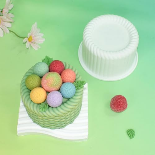 Molde de silicona cesta flor para mousses y pasteles miniatura 4
