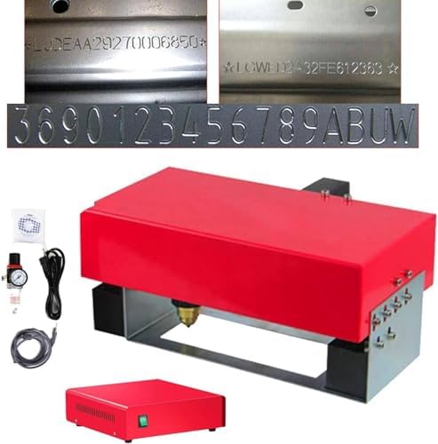 Portable Pneumatic Dot Peen Marking Machine - Air-Powered Engraver for VIN Codes, Numbers, Letters - Adjustable Depth 0.01-1mm, Ideal for Metal & Plastic Marking
