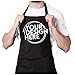 LaMAGLIERIA Grembiule personalizzato uomo donna chef, pasticcerie, pizzaiolo, barbecue, Nero
