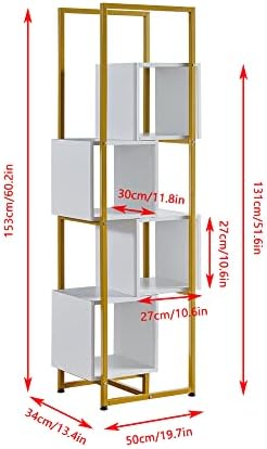 NICEME Designs Bookshelf Bookcase, Bookshelf for Living Room, Free Standing Shelving Storage, Display Storage Rack Shelves