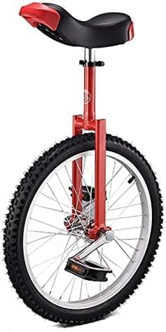 Unicycles for Adults, 20 Inch Wheel Unicycle, University Bike, Balance Exercise Fun, Bicycle, Fitness Scooter, Circus, Adjustable Seat, Load 150 kg, Red