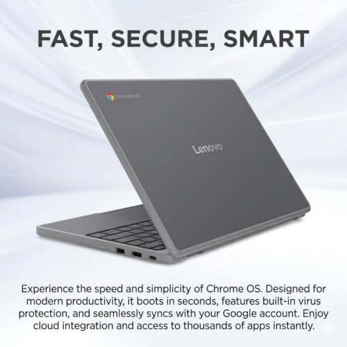 Image of Lenovo Chromebook 11.6 inch IPS Intel Portable Laptop for Home Student Travel | Gemini AI, Webcam w / Shutter, Rugged Reliability, Long Battery Life, 4GB RAM, 64GB Flash Storage, HDMI, w / Wireless Mouse