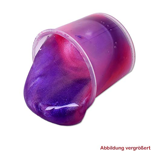 TE-Trend Eenhoorn Eenhoorn Glibber Glitter slijm doos 40x30mm kinderen meisjes cadeautje groen roze - Image 4