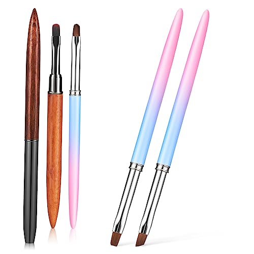 Ipetboom Nail Art Brush Pen Set 5pcs Gel Polish Liner Nail Polish Set Brushes Random