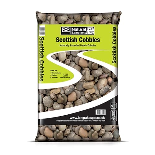 Suregreen Scottish Cobbles 50–75mm | 20kg Bag of Large Decorative Garden Stones, Pebbles & Chippings for Landscaping, Driveways, Rockeries, Ponds & Water Features