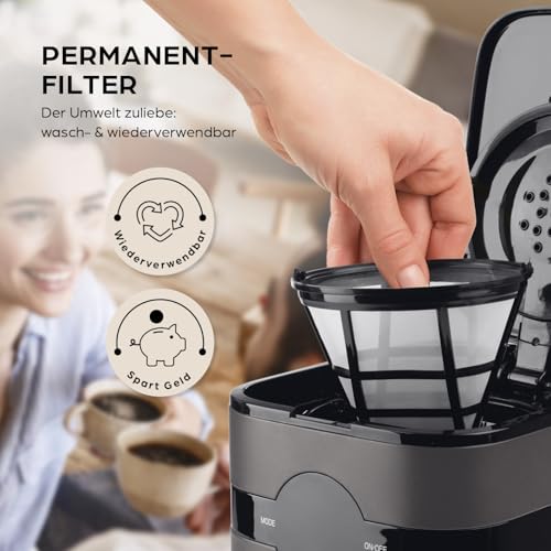 Barista Filterkaffeemaschine Touch Iso | Kaffeemaschine mit Isolierkanne | Filtermaschine mit Digitaldisplay & Timerfunktion | 900W | für 8 Tassen Kaffee | 1,25 Liter Kaffeekanne – Bild 7