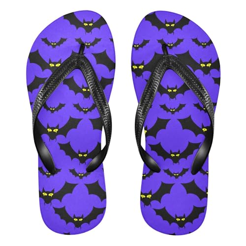 Burbuja Cartoon Bats Flip Flops for Women Men, Soft Thong Sandals Rubber Slippers for Pool Beach Essentials
