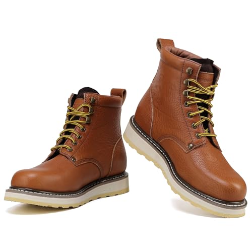 SureTrack Soft Toe Non-Slip Brown Mens Work Boots, 849843