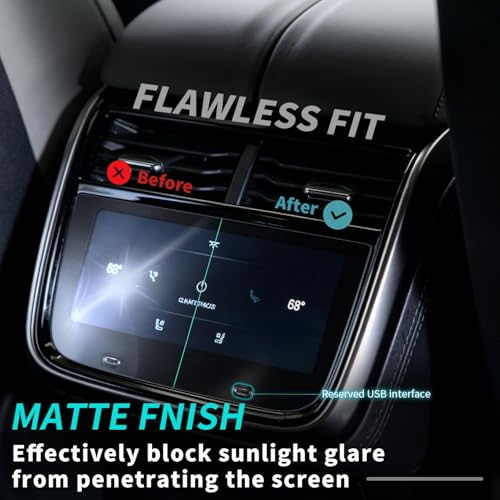 Tempered Glass Screen Protector 3-Pack, Compatible with Rivian R1T & R1S (Gen1, Gen2) 2022-2026 | 15.6'' Navigation, 12.3'' Digital & 6.5'' Rear Touch Displays | 9H Hardness, Matte Anti-Glare & Anti-Fingerprint (Glossy) by Foinco - Used condition - Image 3