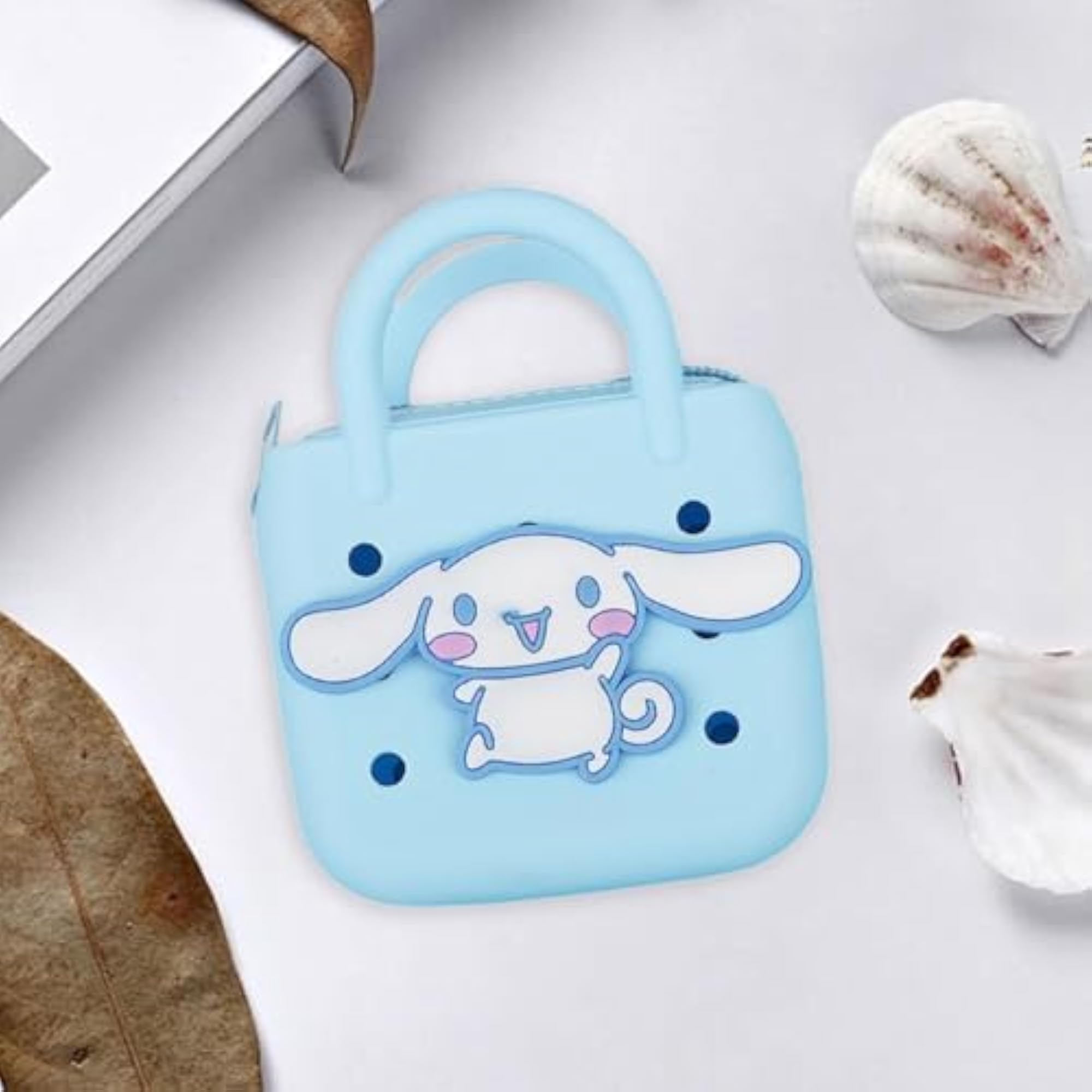 Light Blue Trendy Silicone Beach Tote Bag
