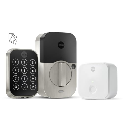 Image of Yale Assure Lock 2 Plus Apple Home Keys, Satin Nickel Keyless Entry Door Lock with Wi-Fi Connected Touchscreen Keypad for Code Entry, YRD450-N-CB1-619