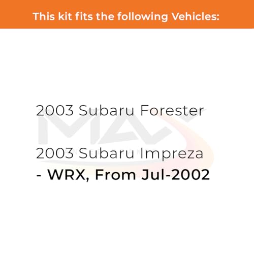 Image of Max Advanced Brakes Front & Rear Brake Kit Compatible With 2003 Subaru Forester Impreza Replacement Premium OE Disc Brake Rotors and Ceramic Brake Pads