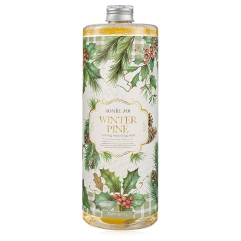 ROMIIE ZOI Christmas Foaming Hand Soap Refill- Winter Pine- Infused with Sweet Pine Aroma, Gentle & Moisturizing Formula for Home & Kitchen, 1 L/ 33.8 FL OZ Cover