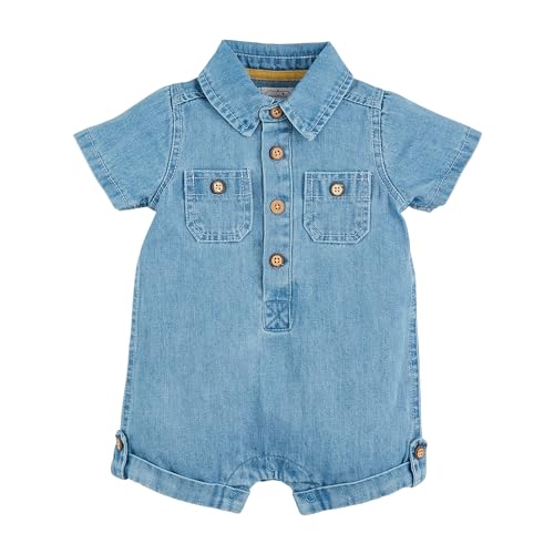 Mud Pie Unisex Baby Baby Light Wash Denim 1pc;
