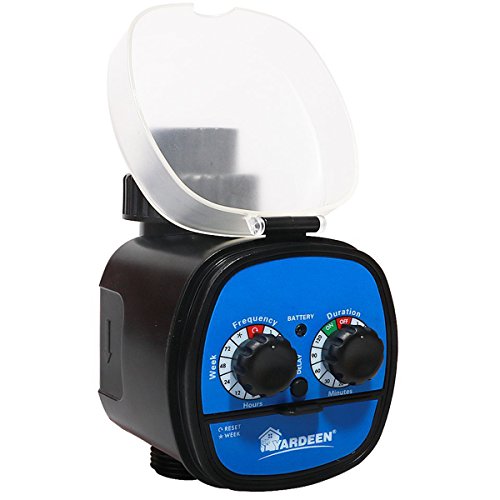 Yardeen Electronic Water Timer Gardening Irrigation System with Rain Delay Function Color Blue