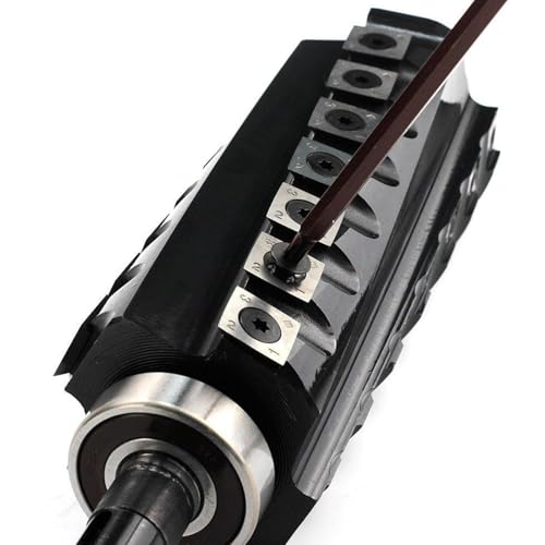 Helical Cutterhead for Grizzly 6' Jointer Replacement Helical cutterhead for G1182, G0654, G0452, G0526, G0813, G0814, Carbide Insert Cutter Head with 30 Knives, Tools & Bearings Included