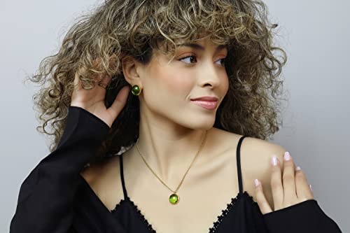 Collier Pierre de Naissance Or Vert - Pendentif Peridot Femmes - 6